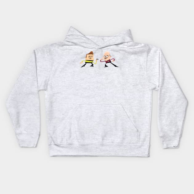 Kirk Vs Picard Kids Hoodie by Xander13